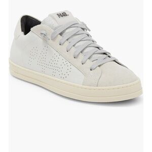 P448 Womens John W White Textured Casual and Fashion Sneakers Shoes